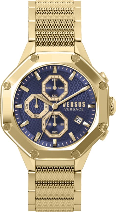 Versus Versace Mens White Silver 45 mm Kowloon Watch 